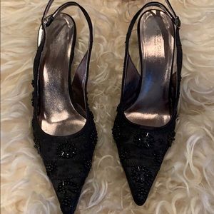 Dolce and gabbana black sling backs